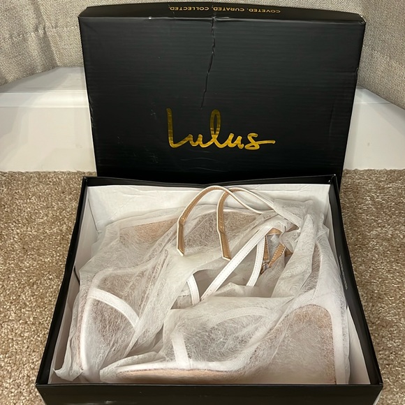 White Strappy Heels - Picture 2 of 7